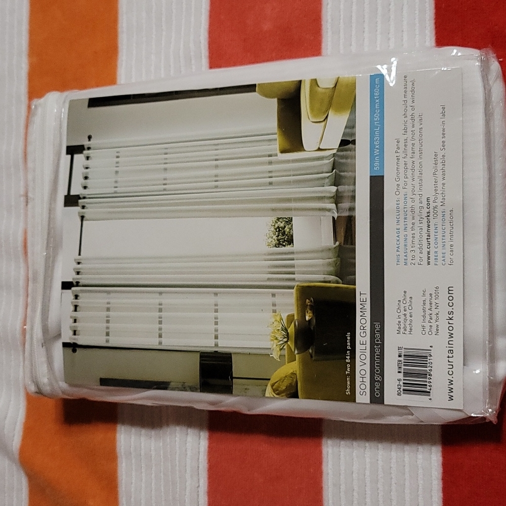 Curtainworks Winter White Sheer Grommet Curtain Panel